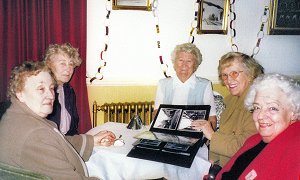 Left to right, Agnes Fox, Muriel Lines, Joyce Briscoe, Brenda Wainwright and another regular supporter. 