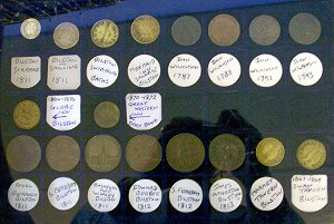 Ted had brought along this excellent collection of tokens from Bilston.