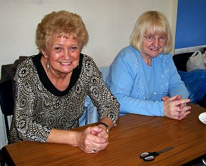 Margaret Lane and on the right is Sandra Davies (aka "Sandra Dee"