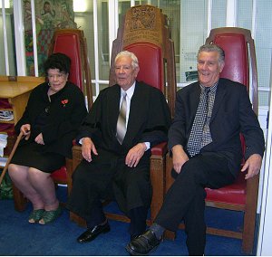 Harold Marriott, seen here with his sister, Ada Evans, and his brother, Stanley.